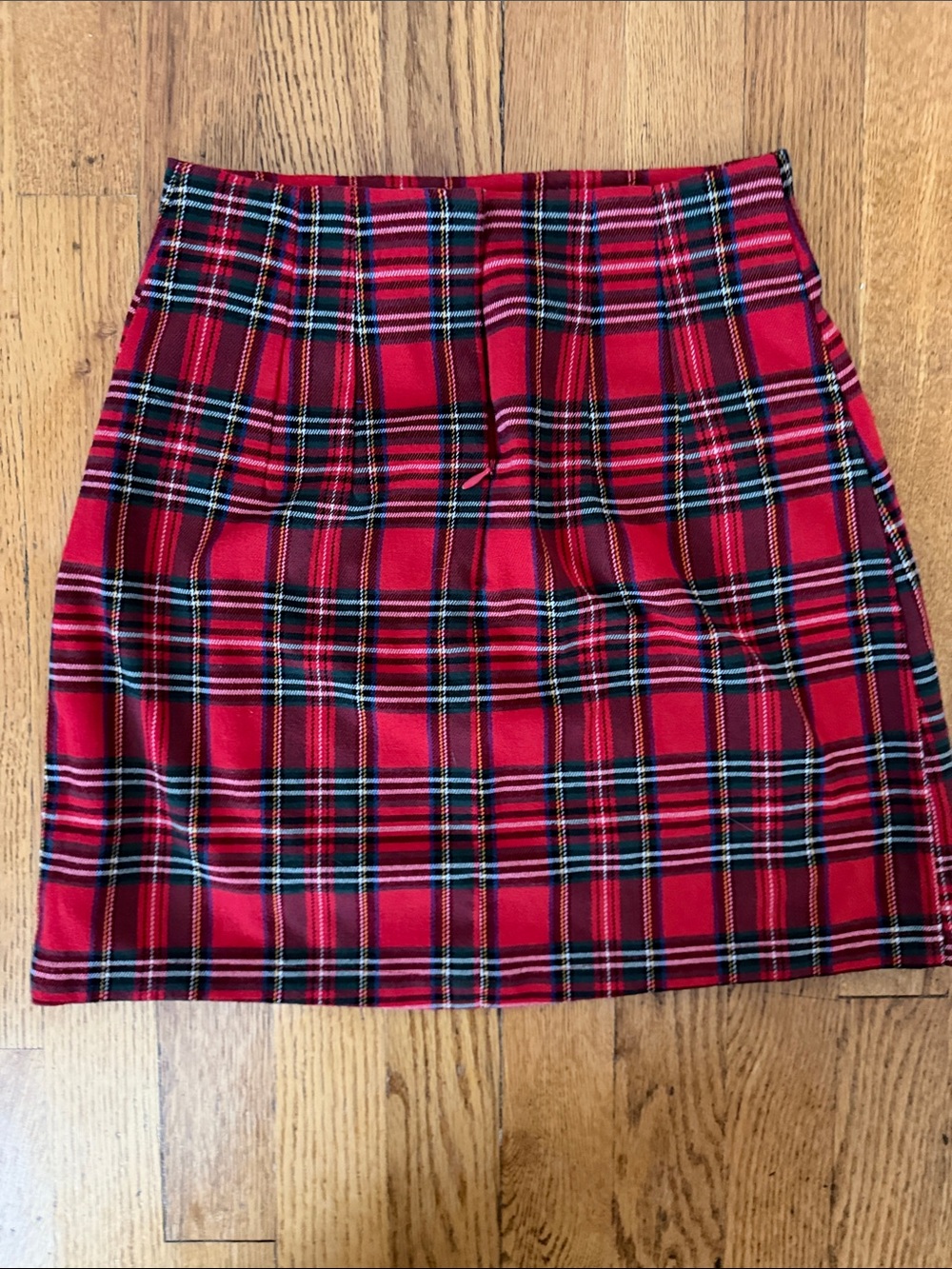 Brandy Melville Red Plaid Mini Skirt
